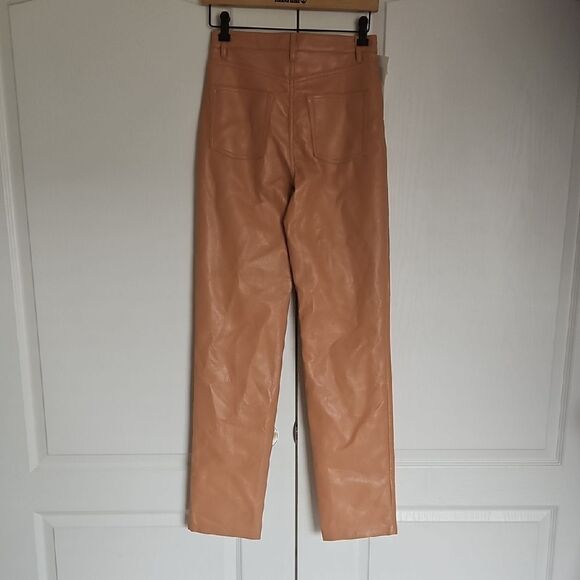 Wilfred Camel Faux Leather Pants - Picture 4 of 16